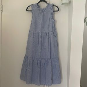 J Crew Sleeveless Seersucker Dress